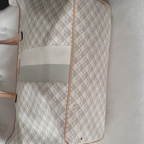 Kate spade gray cream canvas tote bag - Picture 8 of 16